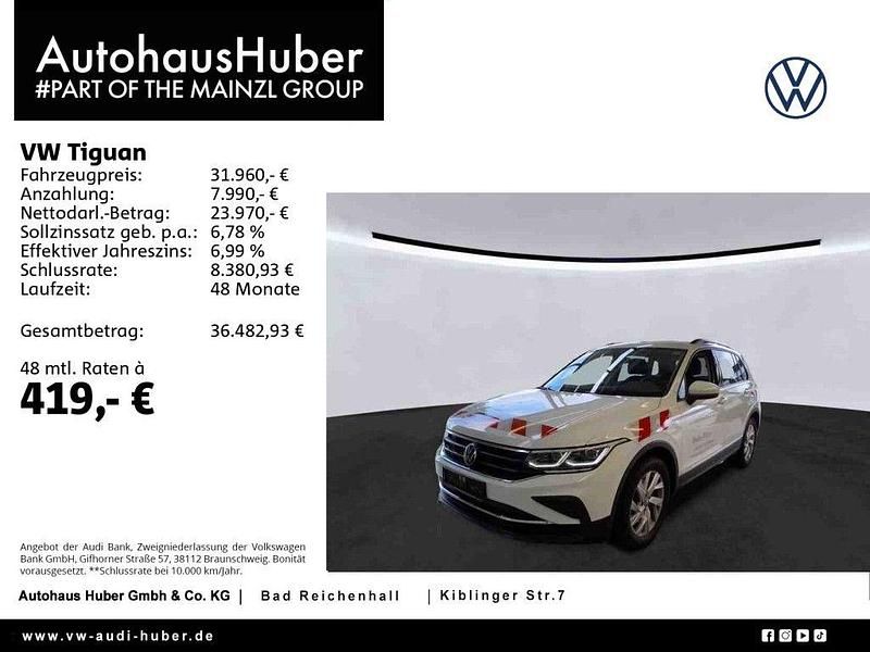 Weiß Gebraucht 2022 VW Tiguan Life SUV | 31.960 € (Fairer Preis) - Bild 1/4