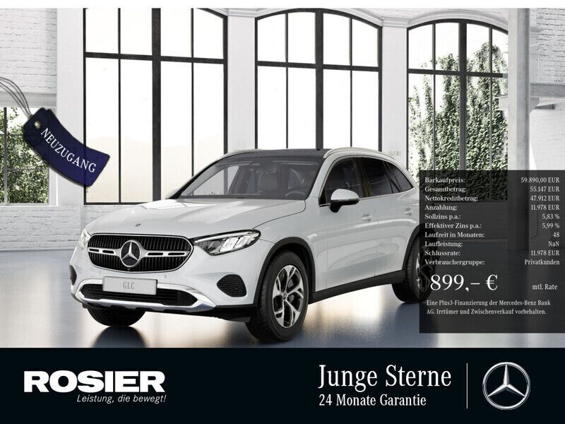 Weiss / opalithweiß (metallic) Gebraucht 2024 Mercedes GLC300e Avantgarde SUV | 59.890 € (Etwas zu teuer) - Bild 1/4
