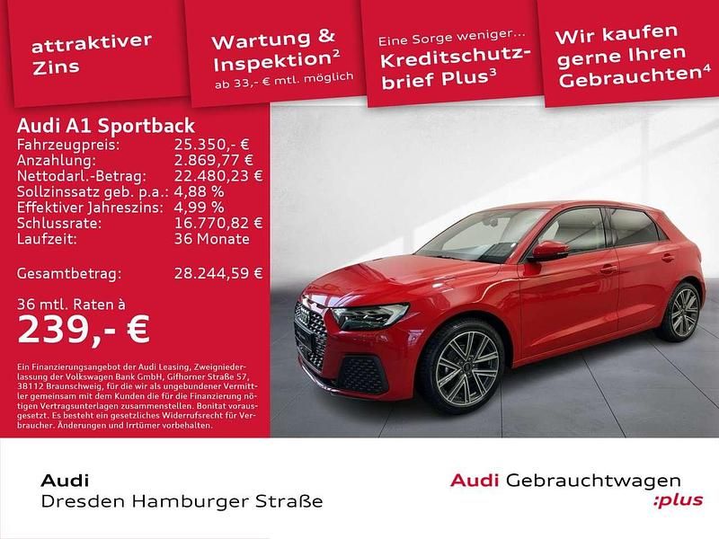 Progressivrot metallic Gebraucht 2025 Audi A1 Kleinwagen | 25.350 € (Fairer Preis) - Bild 1/3