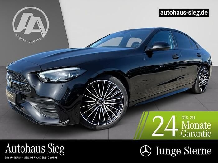 Obsidianschwarz Gebraucht 2024 Mercedes C200 AMG Limousine | 41.354 € (Teuer) - Bild 1/3