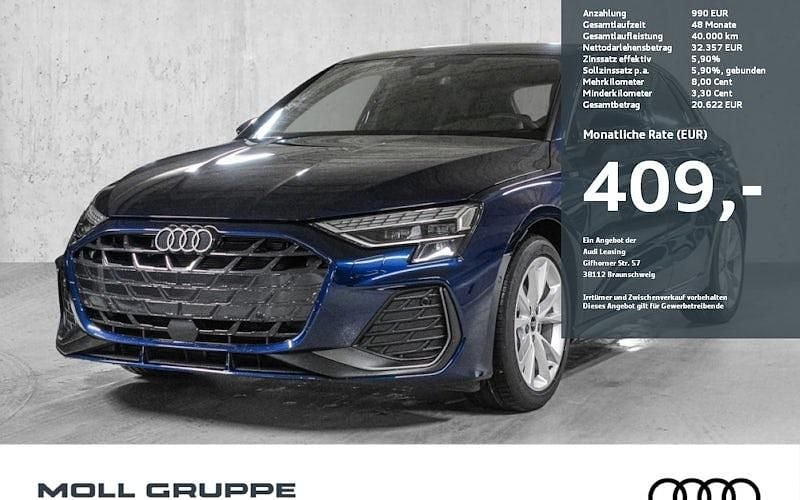 Blau Neu 2025 Audi A3 Sportback S-Line Limousine | 40.990 € (Fairer Preis) - Bild 1/4