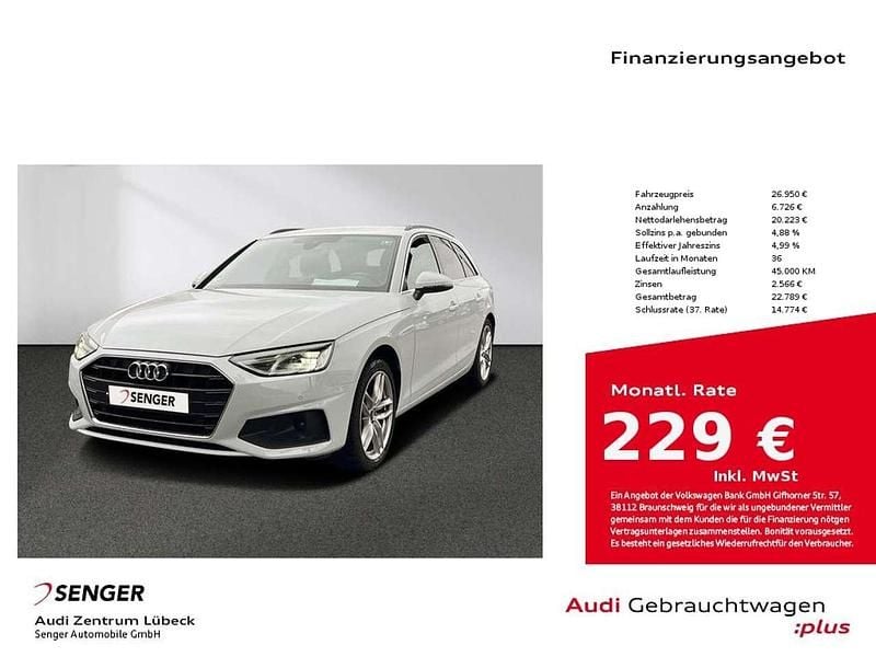Gletscherweiß metallic Gebraucht 2022 Audi A4 Ambiente Kombi | 26.950 € (Guter Preis) - Bild 1/4