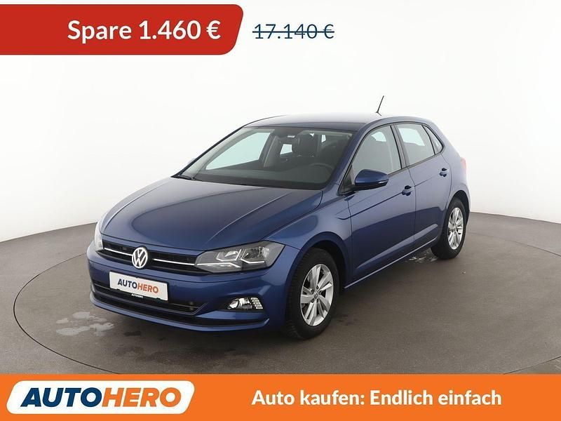 Blau Gebraucht 2018 VW Polo Comfortline Kleinwagen | 15.680 € (Guter Preis) - Bild 1/3