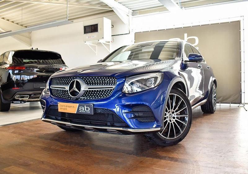 Blau Gebraucht 2018 Mercedes GLC300 AMG line Coupé | 32.990 € (Fairer Preis) - Bild 1/4