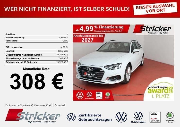 Gebraucht Audi A4 Advanced Plus 204 PS (150 kW) 2022 Gletscherweiß metallic (metallic) Kombi