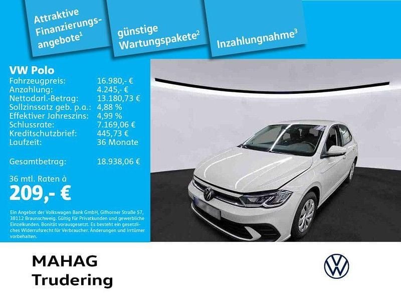 Grau Gebraucht 2023 VW Polo Life Limousine | 16.980 € (Fairer Preis) - Bild 1/2