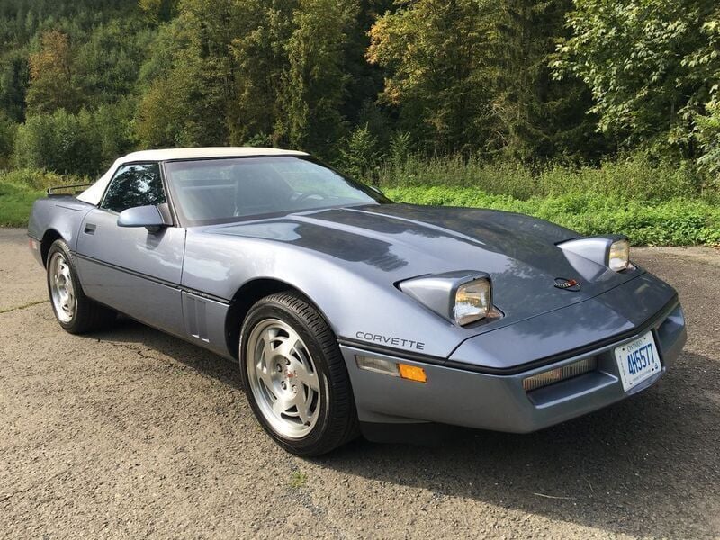 Blau Gebraucht 1990 Corvette C4 Cabrio | 14.800 € - Bild 1/4