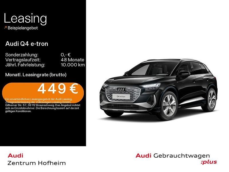 Mythosschwarz metallic Gebraucht 2025 Audi Q4 e-tron S-Line SUV | 47.990 € (Etwas zu teuer) - Bild 1/4