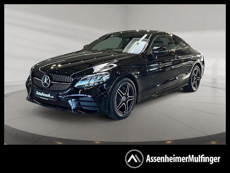 Obsidianschwarz Gebraucht 2022 Mercedes C180 AMG Coupé | 37.457 € (Guter Preis) - Bild 1/4