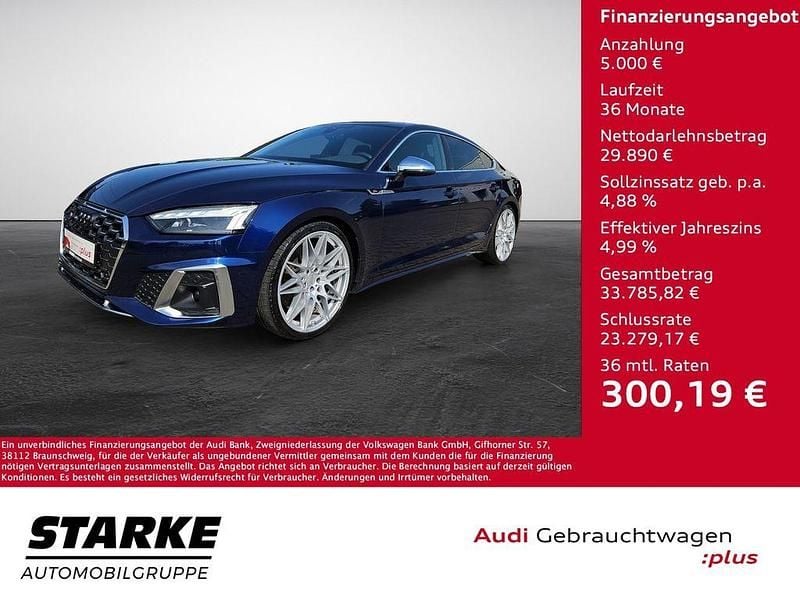 Navarrablau metallic Gebraucht 2021 Audi S5 Sportback Ambiente Kleinwagen | 33.890 € - Bild 1/4