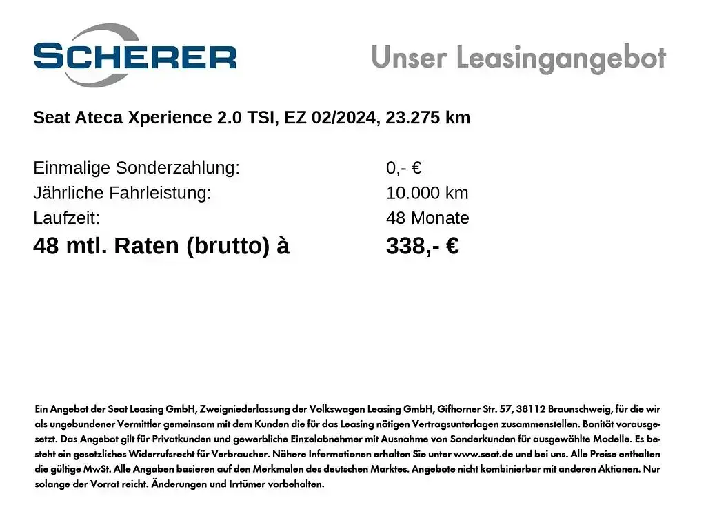 Gebraucht Seat Ateca 4Drive 190 PS (139 kW) 2024 Magic schwarz metallic (metallic) SUV