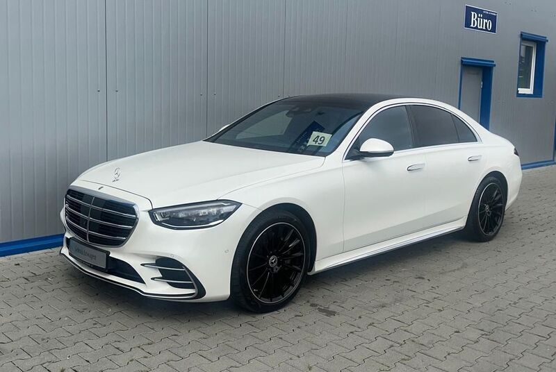 Manufaktur diamantweiss bright Gebraucht 2022 Mercedes S400 AMG line Limousine | 91.499 € (Fairer Preis) - Bild 1/4