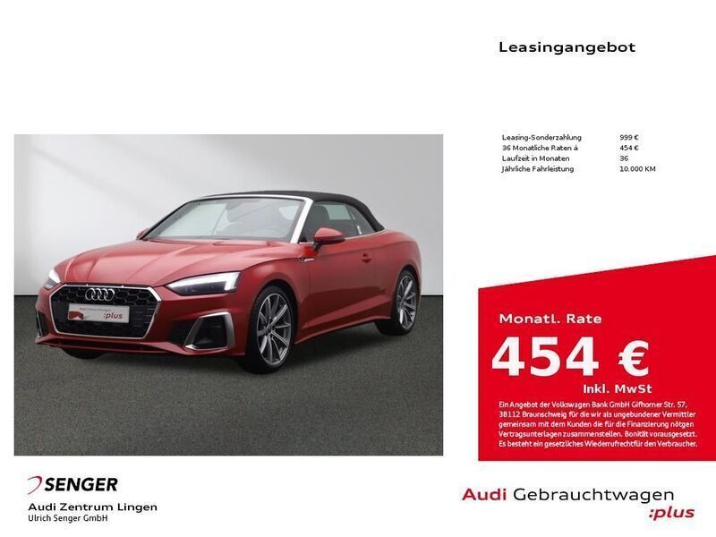 Rot Gebraucht 2024 Audi A5 Cabriolet S-Line Cabrio | 44.880 € (Guter Preis) - Bild 1/4