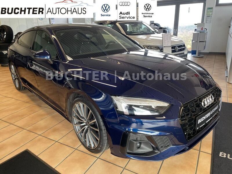 Blau Gebraucht 2021 Audi A5 Sportback S-Line Kleinwagen | 32.390 € (Fairer Preis) - Bild 1/4