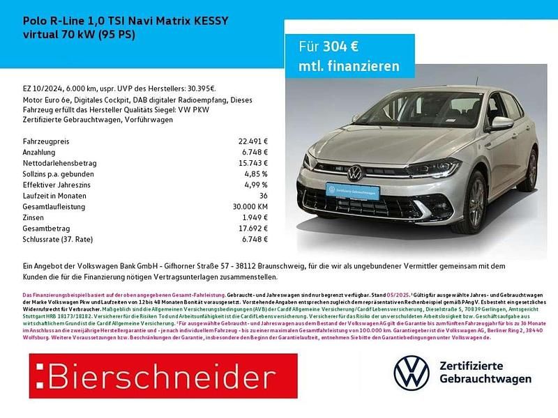 Silber Gebraucht 2024 VW Polo R-line Limousine | 22.450 € (Fairer Preis) - Bild 1/4