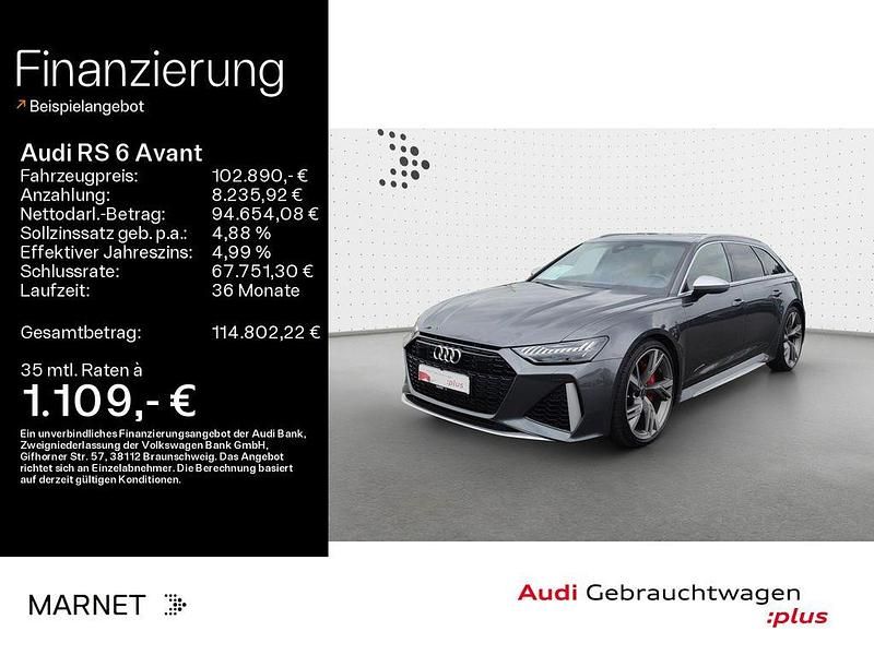 Daytonagrau perleffekt Gebraucht 2023 Audi RS6 Sport Kombi | 102.890 € (Superpreis) - Bild 1/4
