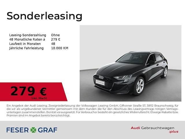 Mythosschwarz metallic Gebraucht 2025 Audi A3 Ambiente Limousine | 31.990 € - Bild 1/4