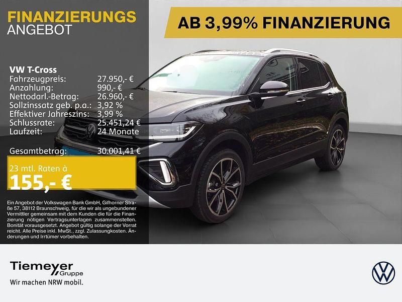 Schwarz Gebraucht 2025 VW T-Cross Style SUV | 27.950 € (Fairer Preis) - Bild 1/4
