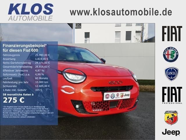 Sole orange metallic Neu 2025 Fiat 600 La Prima | 25.990 € (Guter Preis) - Bild 1/4
