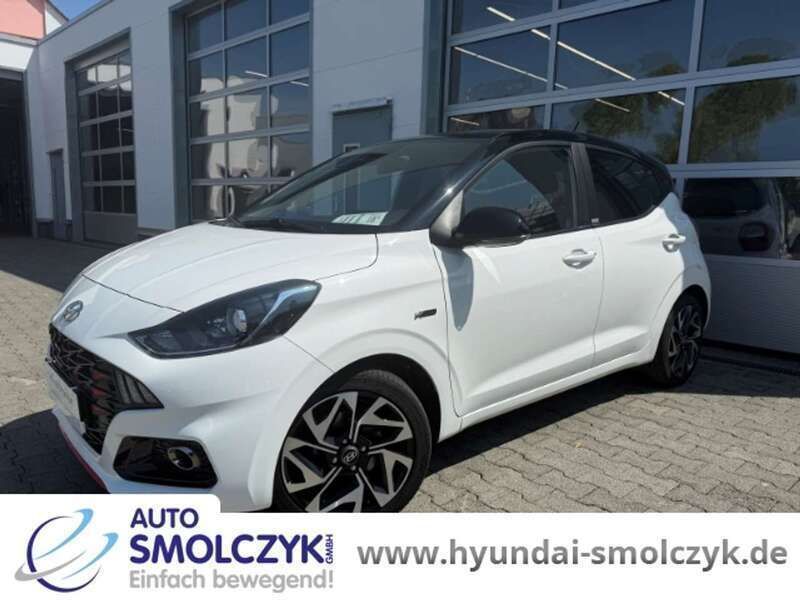 Polar white/ black / sol Gebraucht 2020 Hyundai i10 N Line Kleinwagen | 11.990 € - Bild 1/4