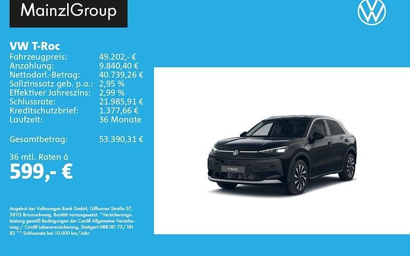 Neu VW T-Roc Style 150 PS (110 kW) 2026 Schwarz SUV