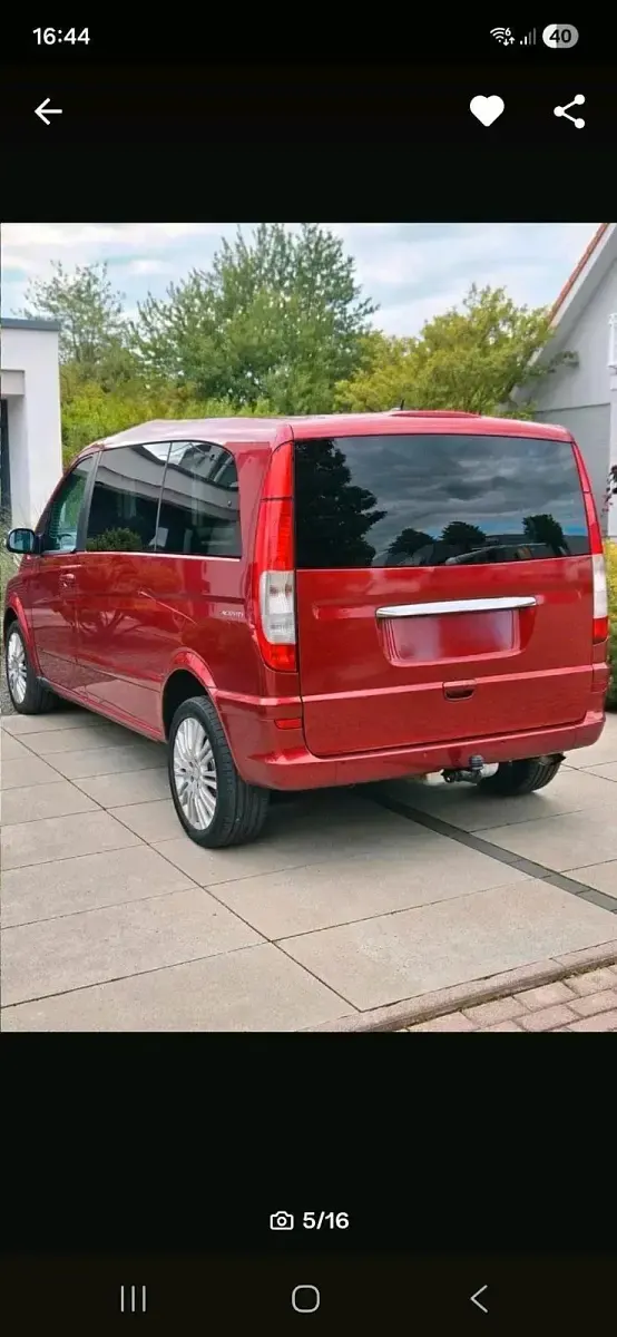 Gebraucht Mercedes Viano 150 PS (110 kW) 2007 Rot Van / Kleinbus
