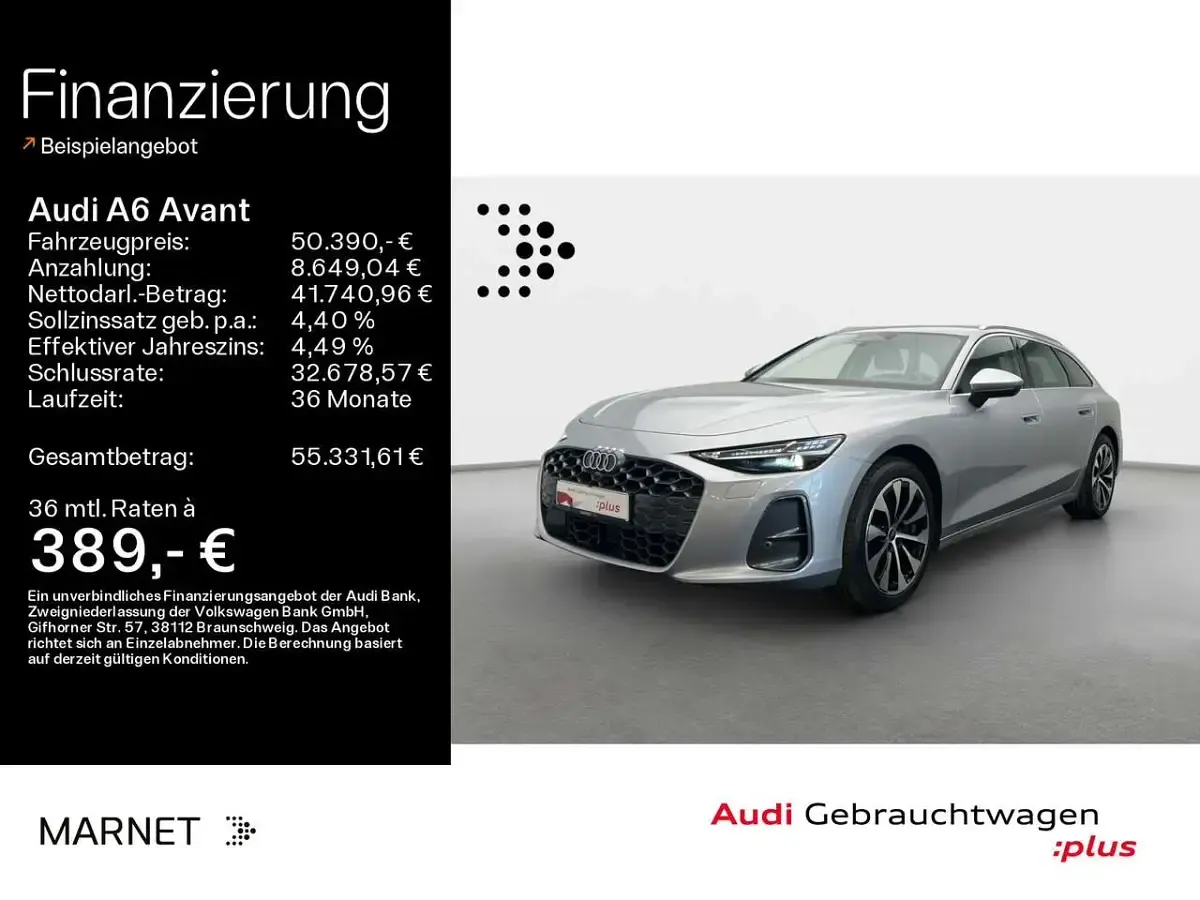 Second-hand Audi A6 Ambiente 204 CP (150 kW) 2025 Argintiu Break