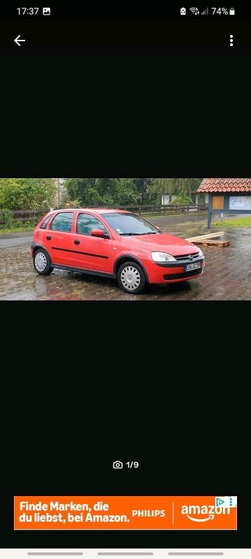 Rot Gebraucht 2002 Opel Corsa Kleinwagen | 350 € (Superpreis) - Bild 1/4