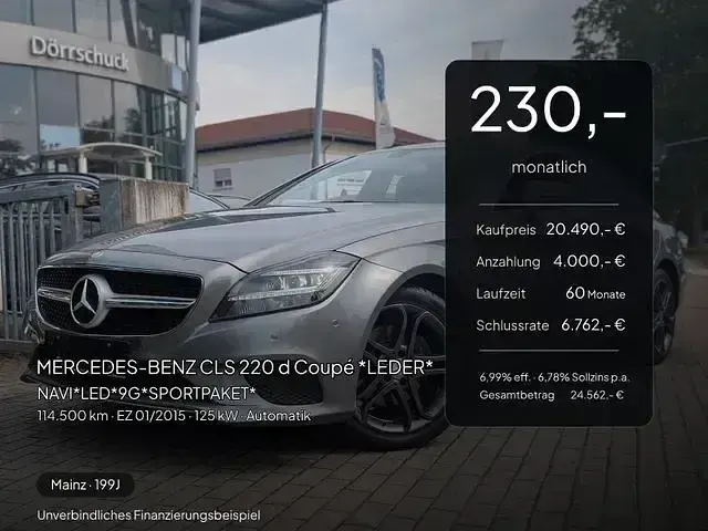 Gebraucht Mercedes CLS220 Sport 170 PS (125 kW) 2015 Silber Coupé