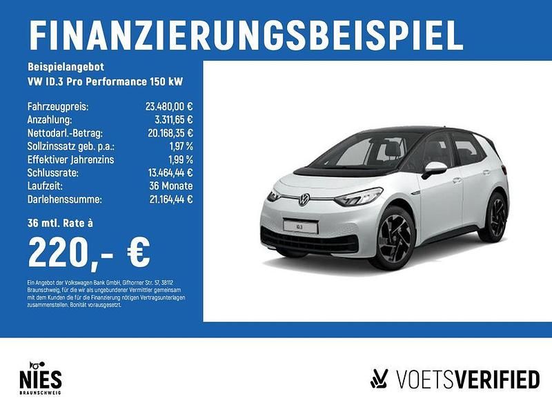 Gebraucht VW ID.3 Pro Performance 150 kW (204 PS) 2022 Weiß Kleinwagen