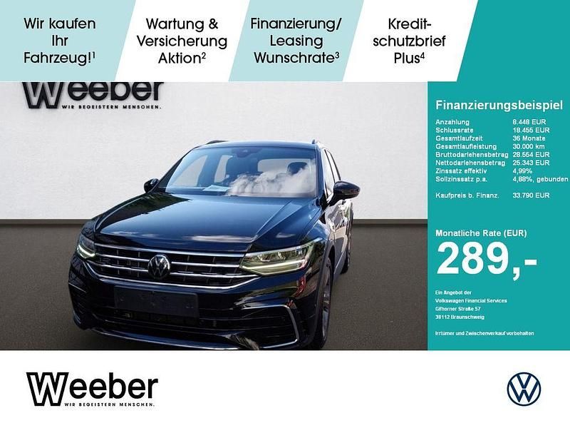 Deep black perleffekt (metallic) Gebraucht 2023 VW Tiguan R-line SUV | 33.790 € (Guter Preis) - Bild 1/4