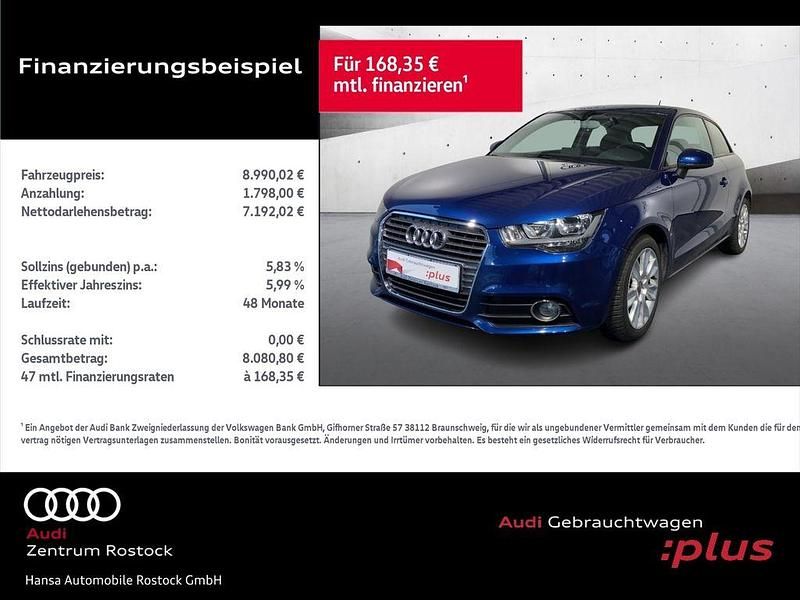 Scubablau metallic Gebraucht 2011 Audi A1 Ambition Limousine | 8.990 € (Fairer Preis) - Bild 1/4
