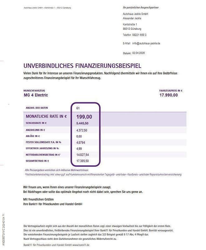 Gebraucht MG MG4 EV 125 kW (170 PS) 2023 Weiß Kleinwagen