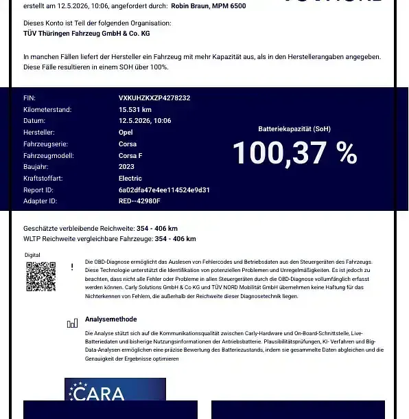 Gebraucht Opel Corsa-e Edition 100 kW (136 PS) 2023 Perla nera Kleinwagen
