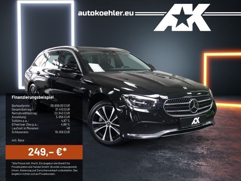 Schwarz Gebraucht 2022 Mercedes E300 Avantgarde Kombi | 28.899 € (Guter Preis) - Bild 1/4