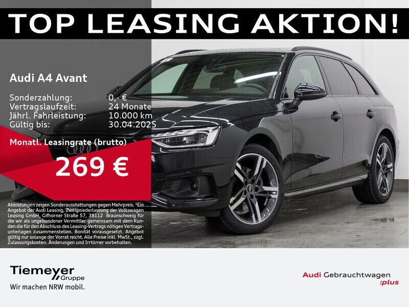 Mythosschwarz metallic Gebraucht 2024 Audi A4 Advanced Plus Kombi | 36.280 € (Teuer) - Bild 1/4