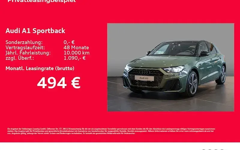 Neu Audi A1 Sportback S-Line 150 PS (110 kW) 2026 Grün Kleinwagen