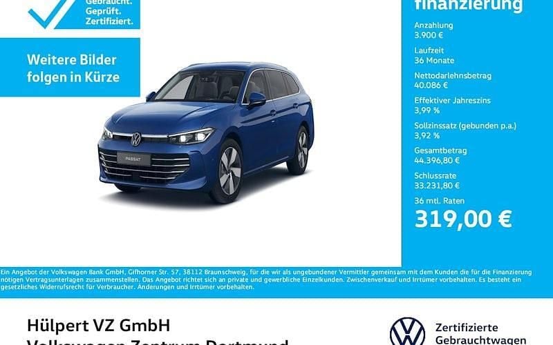 Blau Gebraucht 2024 VW Passat Elegance Kombi | 43.986 € (Superpreis) - Bild 1/4