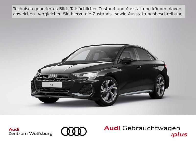 Mythosschwarz metallic Gebraucht 2025 Audi A3 S-Line Limousine | 35.980 € (Guter Preis) - Bild 1/3