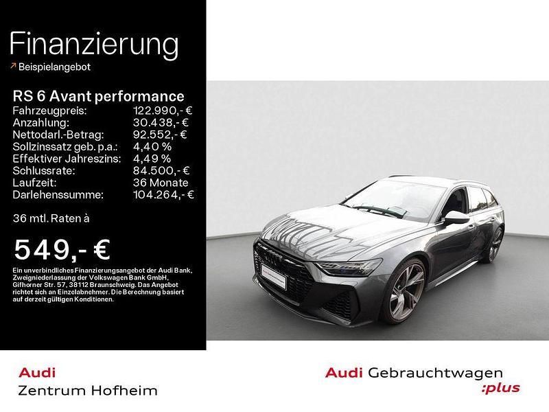 Grau Gebraucht 2024 Audi RS6 Performance Kombi | 122.990 € - Bild 1/3