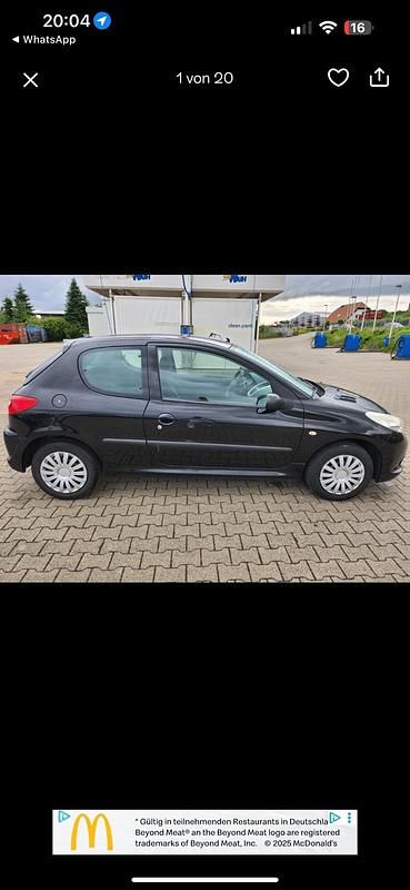 Schwarz Gebraucht 2008 Peugeot 206+ Kleinwagen | 2.100 € - Bild 1/4