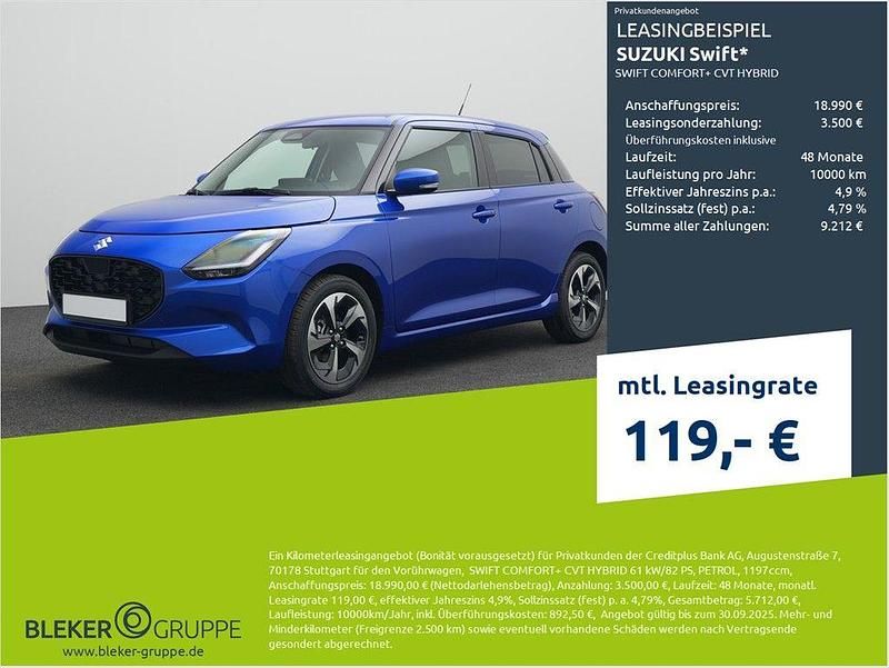 Blau Neu 2025 Suzuki Swift Comfort+ Kleinwagen | 18.990 € - Bild 1/3