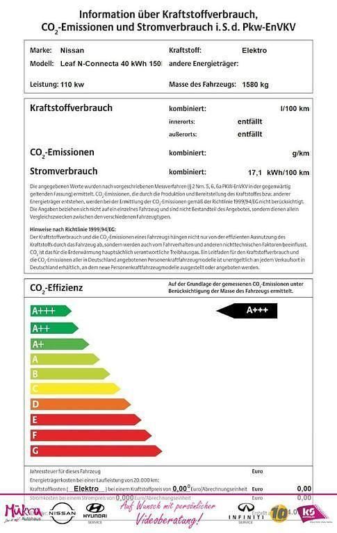 Schwarz Gebraucht 2021 Nissan Leaf N-Connecta Kleinwagen | 24.860 € - Bild 1/1