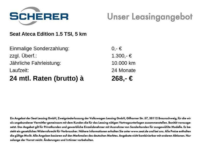 Neu Seat Ateca 150 PS (110 kW) 2026 Silber SUV