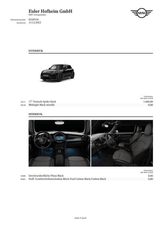 Gebraucht Mini Cooper 136 PS (100 kW) 2022 Schwarz Kleinwagen