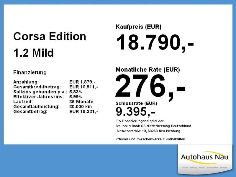 Gebraucht Opel Corsa Edition 101 PS (74 kW) 2025 Voltaik blau Kleinwagen