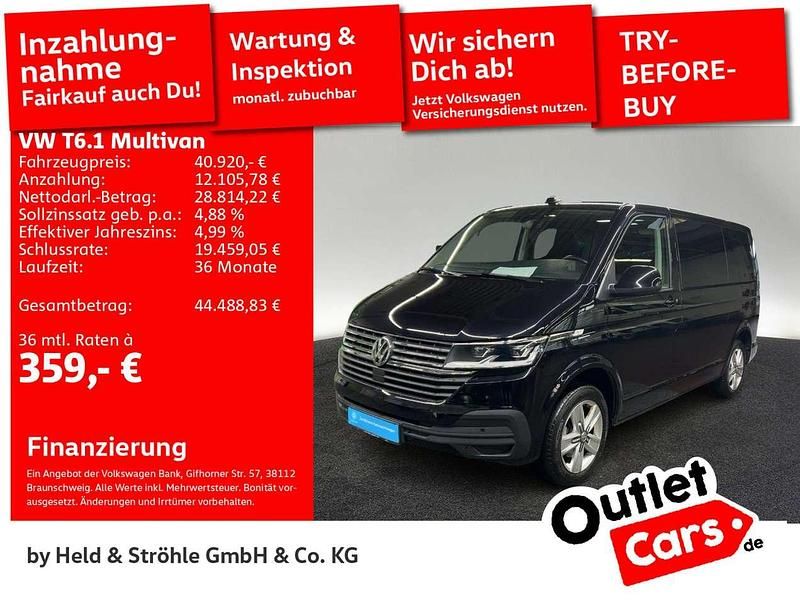 Gebraucht VW Multivan Comfortline 150 PS (110 kW) 2022 Schwarz Van