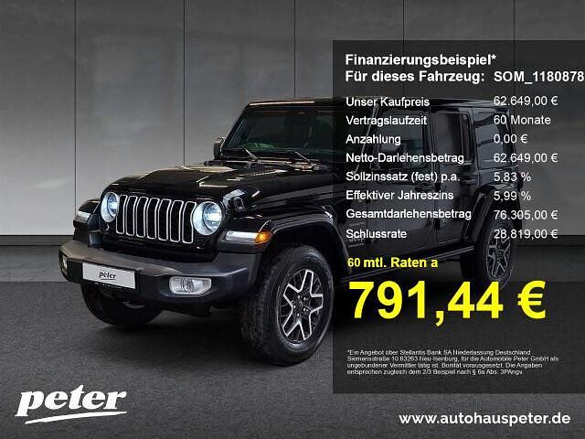 Schwarz Neu 2024 Jeep Wrangler Sahara SUV | 62.649 € (Fairer Preis) - Bild 1/4