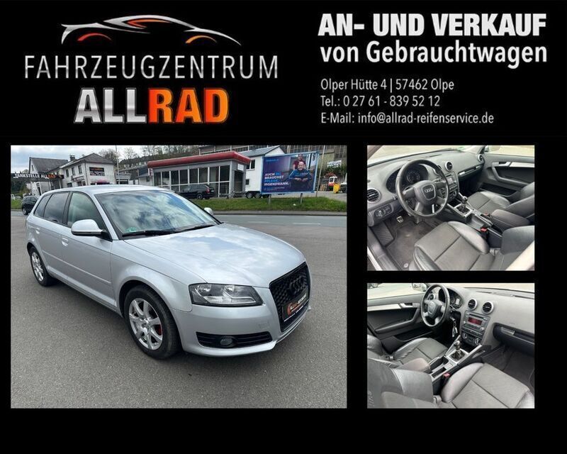 Silber Gebraucht 2009 Audi A3 Sportback Ambiente Limousine | 7.999 € (Guter Preis) - Bild 1/4