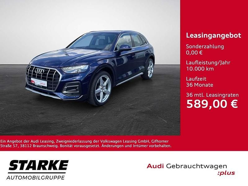 Navarrablau metallic Gebraucht 2022 Audi Q5 Advanced SUV | 49.490 € (Etwas zu teuer) - Bild 1/4